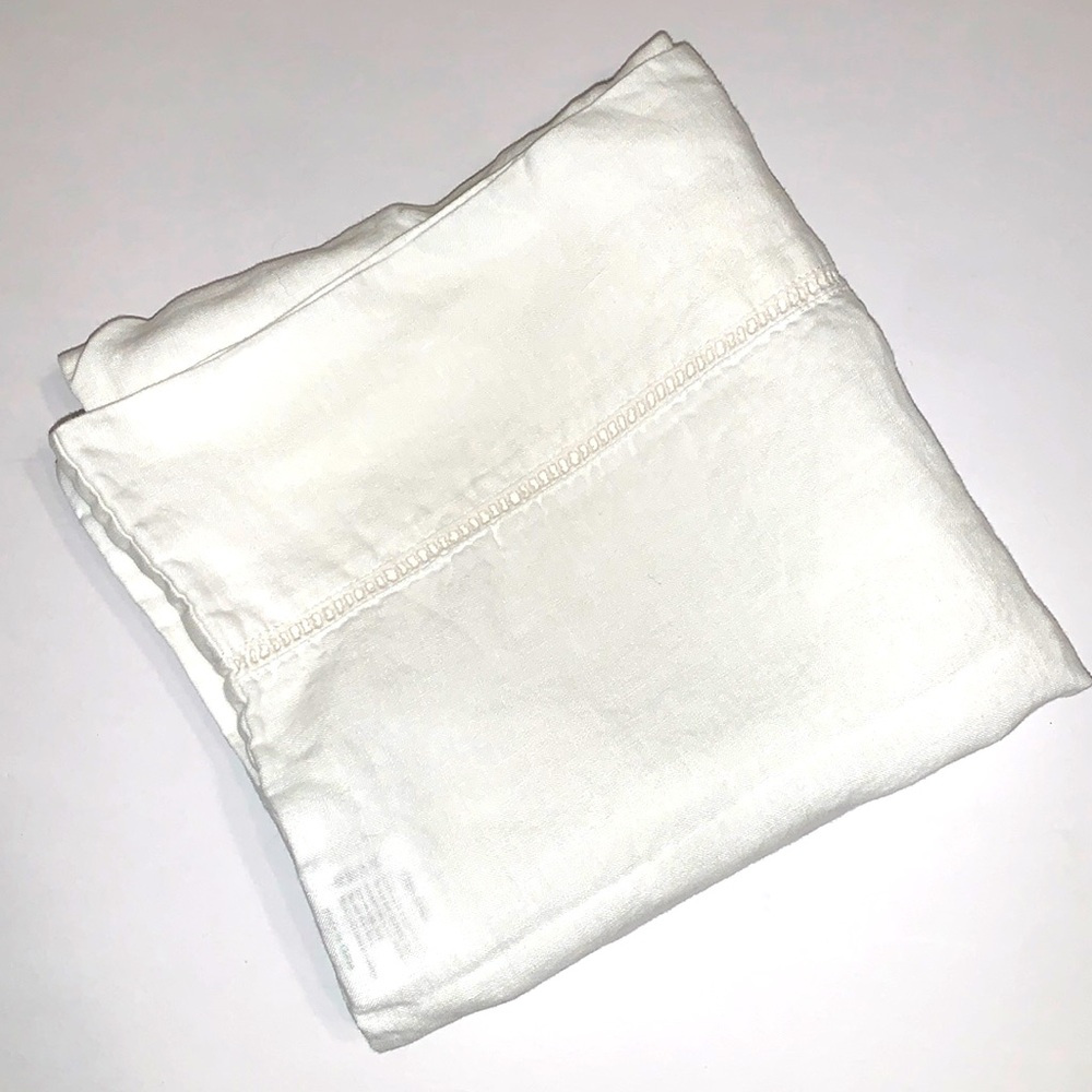 Simple Opulence Ivory King Size French Linen Pillowcase